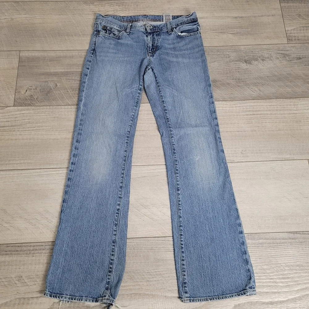 👖Polo‎ Ralph Lauren Stretch Kelly Jean Womens 6/Reg Bootcut Distressed Western